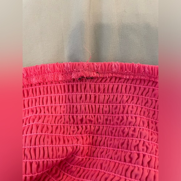 Torrid Chiffon Pink Clip Heart Button Front Midi Party Dress- 1X - Picture 6 of 7